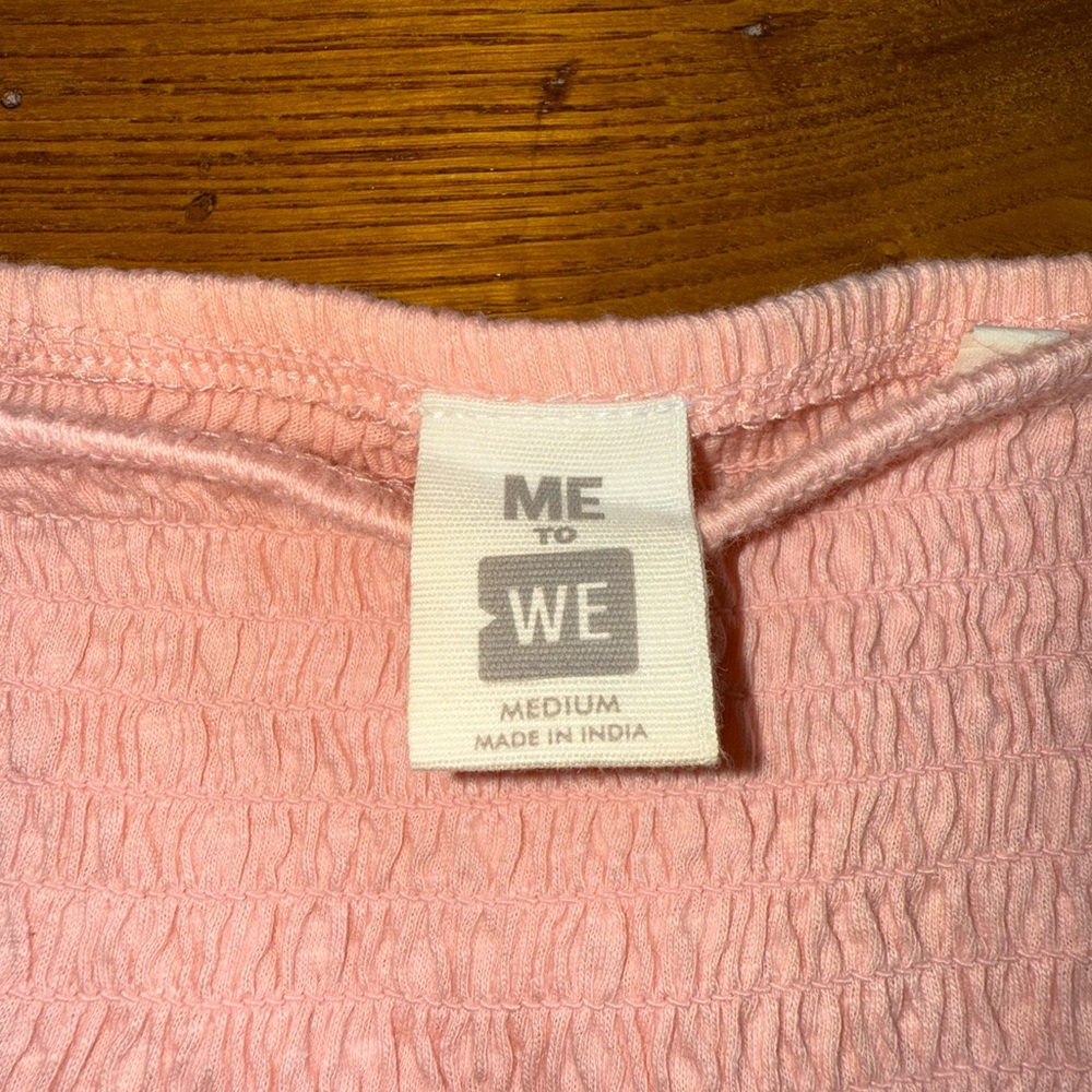 Cropped Rucked Pink Top - Picture 3 of 3